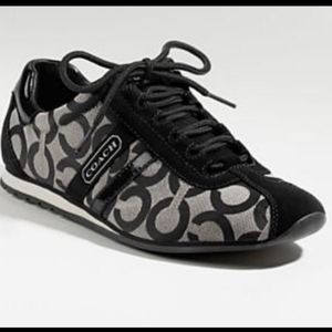 Coach "Kathleen" Black/Grey Logo Tennis Shoe 11